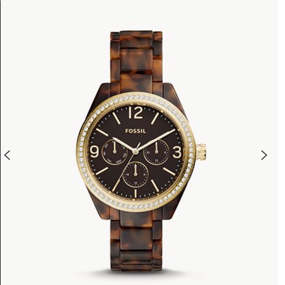 Tortoiseshell Fossil Watch💎
